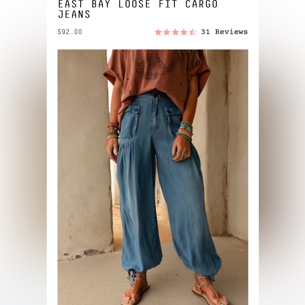 Three Bird Nest EAST BAY LOOSE FIT CARGO JEANS